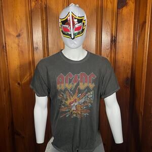 AC/DC XL Graphic Band Tee charcoal Rock Grunge